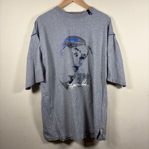 Tupac Y2K Makaveli Embroidered Graphic Oversized Rap 2000s T-Shirt